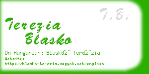 terezia blasko business card